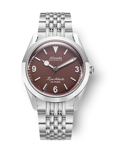 Super Antarctic 3.6.9 Brown No Vintage Effect - White Luminous - Nivada Grenchen