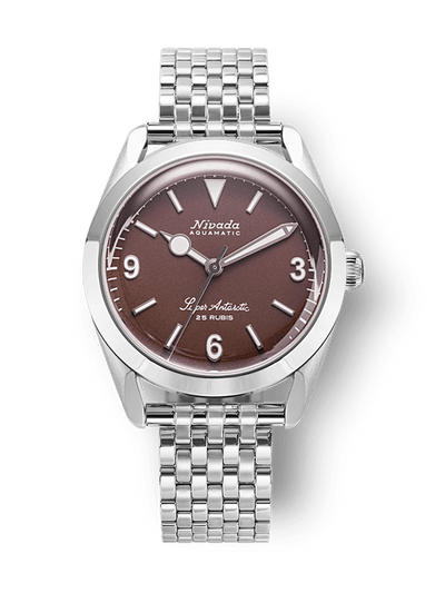 Super Antarctic 3.6.9 Brown No Vintage Effect - White Luminous - Nivada Grenchen