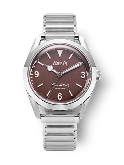 Super Antarctic 3.6.9 Brown No Vintage Effect - White Luminous - Nivada Grenchen