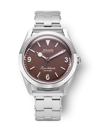 Super Antarctic 3.6.9 Brown No Vintage Effect - White Luminous - Nivada Grenchen