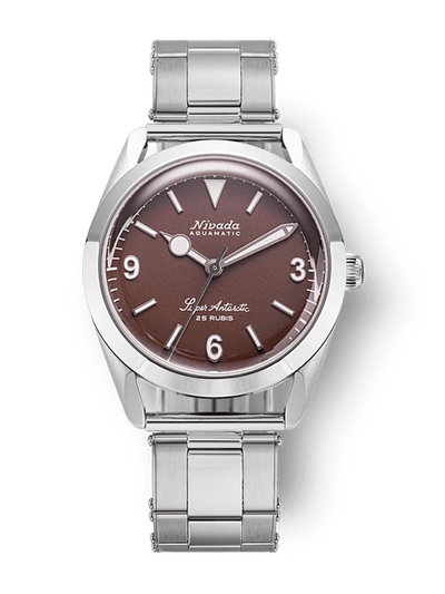 Super Antarctic 3.6.9 Brown No Vintage Effect - White Luminous - Nivada Grenchen