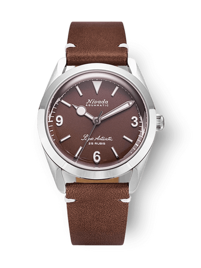 Super Antarctic 3.6.9 Brown No Vintage Effect - White Luminous - Nivada Grenchen