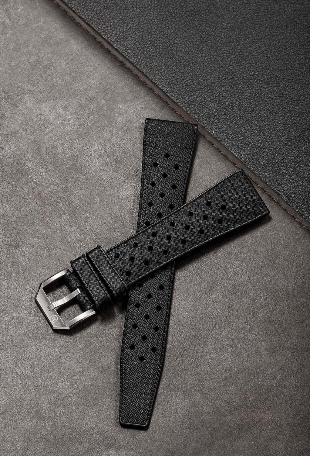 Tropic Black Rubber Strap | Nivada Grenchen