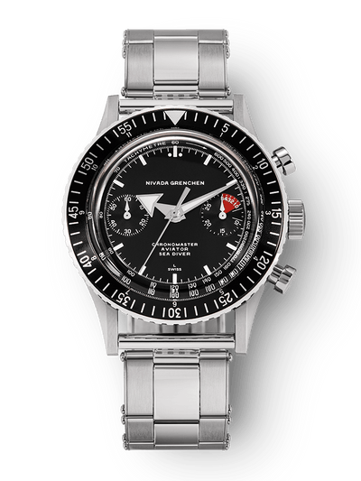 White Broad Arrow INTER.BEZEL - Manual - Nivada Grenchen