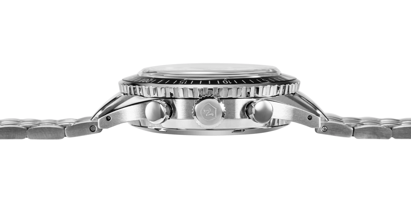White Broad Arrow INTER.BEZEL - Manual - Nivada Grenchen