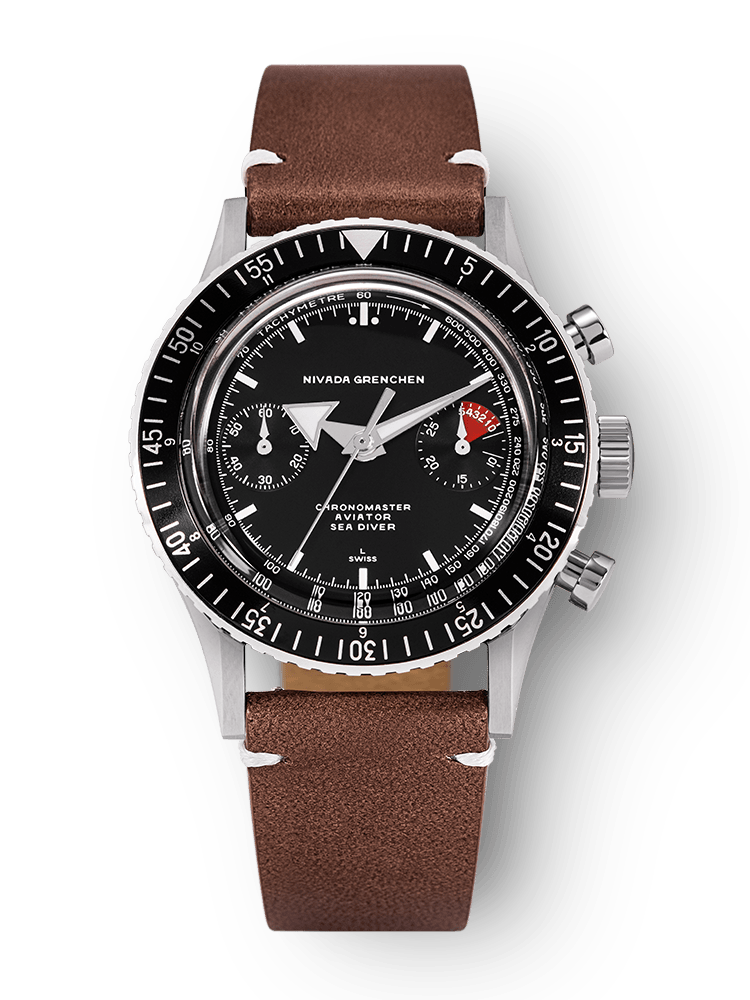 White Broad Arrow INTER.BEZEL - Manual - Nivada Grenchen