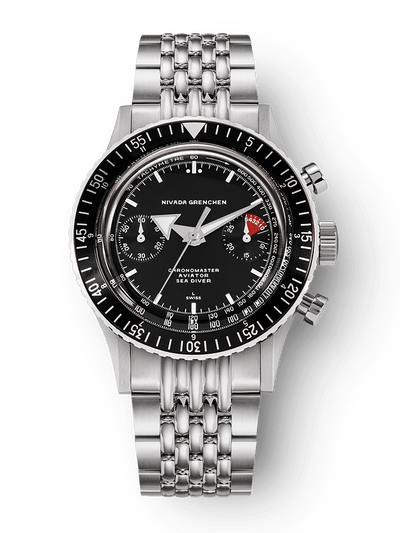 White Broad Arrow INTER.BEZEL - Manual - Nivada Grenchen