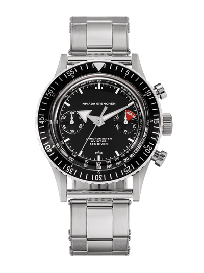 White Broad Arrow INTER.BEZEL - Manual - Nivada Grenchen
