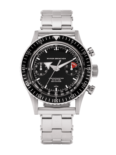 White Broad Arrow INTER.BEZEL - Manual - Nivada Grenchen
