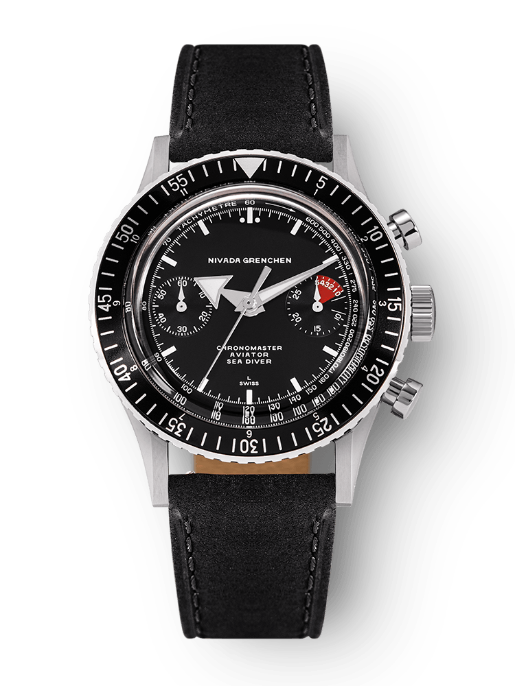 White Broad Arrow INTER.BEZEL - Manual - Nivada Grenchen