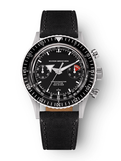 White Broad Arrow INTER.BEZEL - Manual - Nivada Grenchen