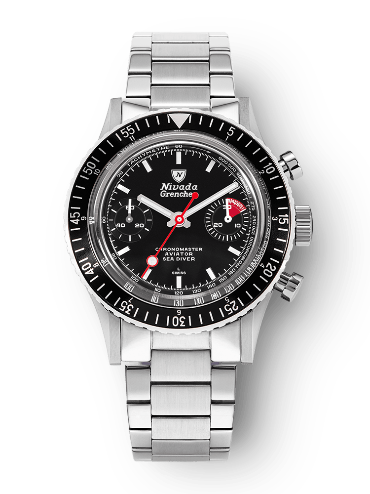 White Lollipop Manual INTER.BEZEL - Nivada Grenchen