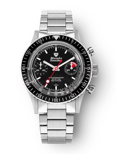White Lollipop Manual INTER.BEZEL - Nivada Grenchen
