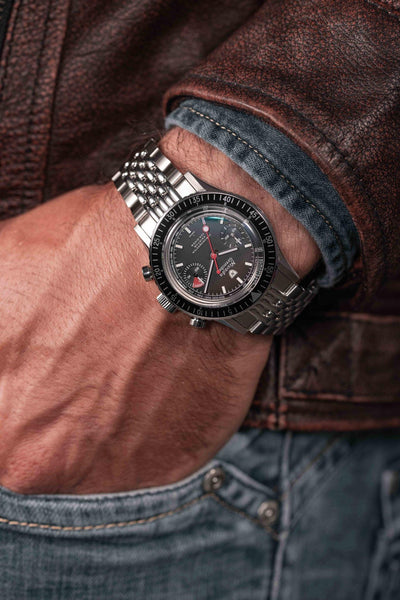 White Lollipop Manual INTER.BEZEL - Nivada Grenchen