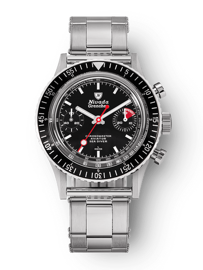 White Lollipop Manual INTER.BEZEL - Nivada Grenchen