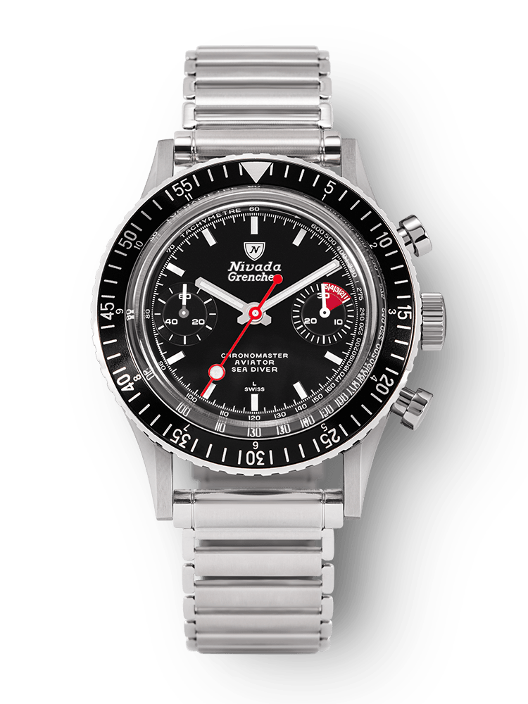 White Lollipop Manual INTER.BEZEL - Nivada Grenchen