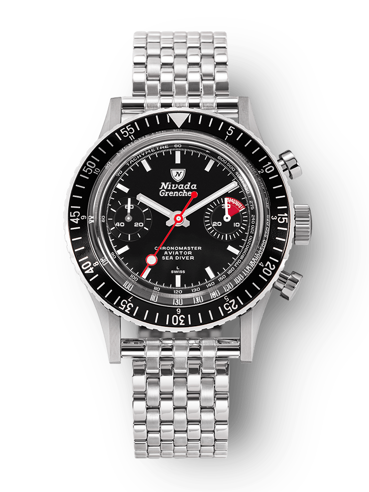 White Lollipop Manual INTER.BEZEL - Nivada Grenchen