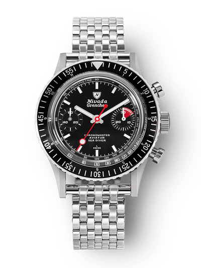 White Lollipop Manual INTER.BEZEL - Nivada Grenchen