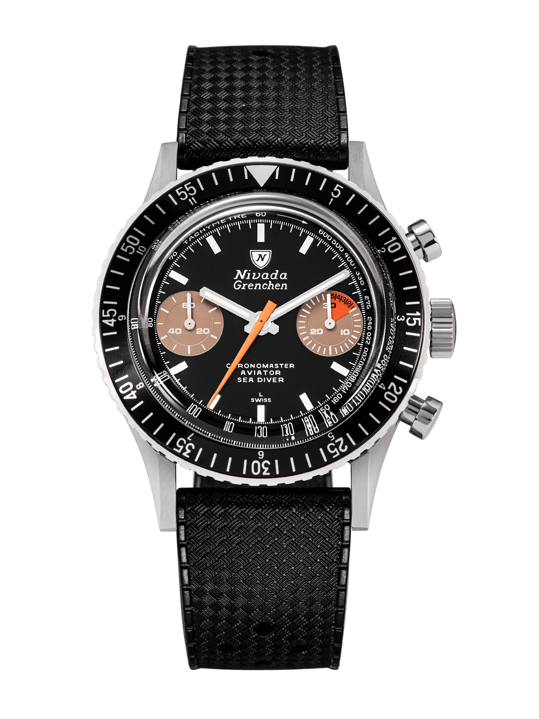 WHITE ORANGE BOY INTER.BEZEL 38mm - MANUAL – Nivada Grenchen
