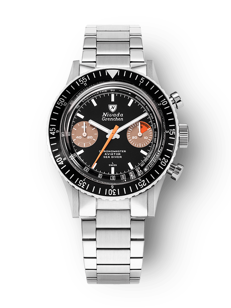 WHITE ORANGE BOY INTER.BEZEL 38mm - MANUAL – Nivada Grenchen