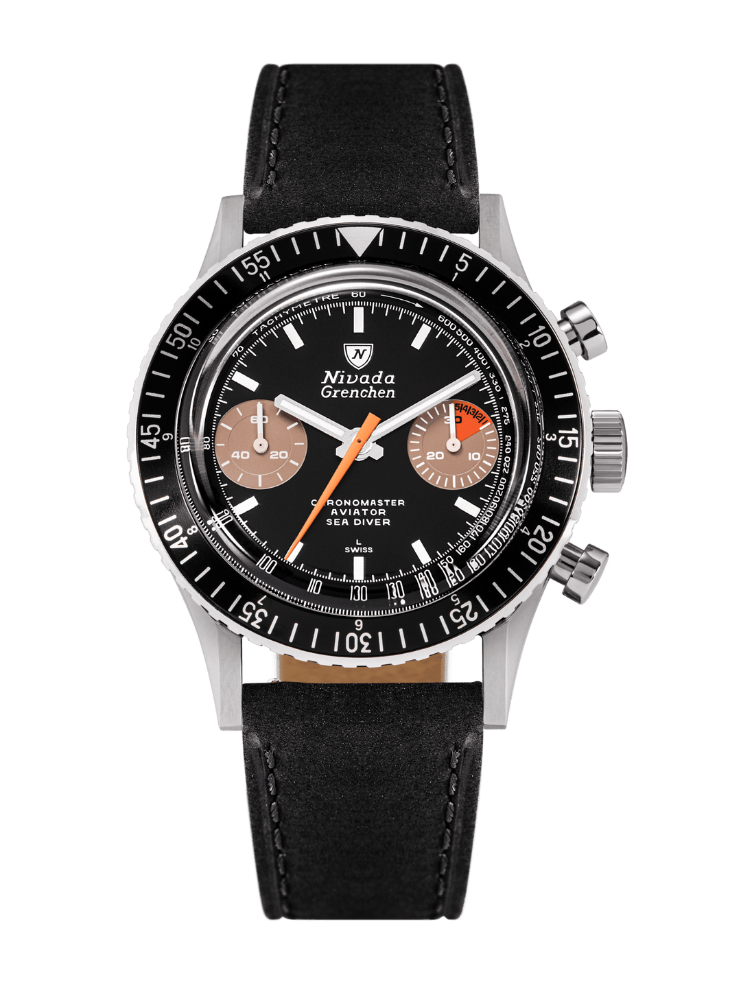 WHITE ORANGE BOY INTER.BEZEL 38mm - MANUAL – Nivada Grenchen
