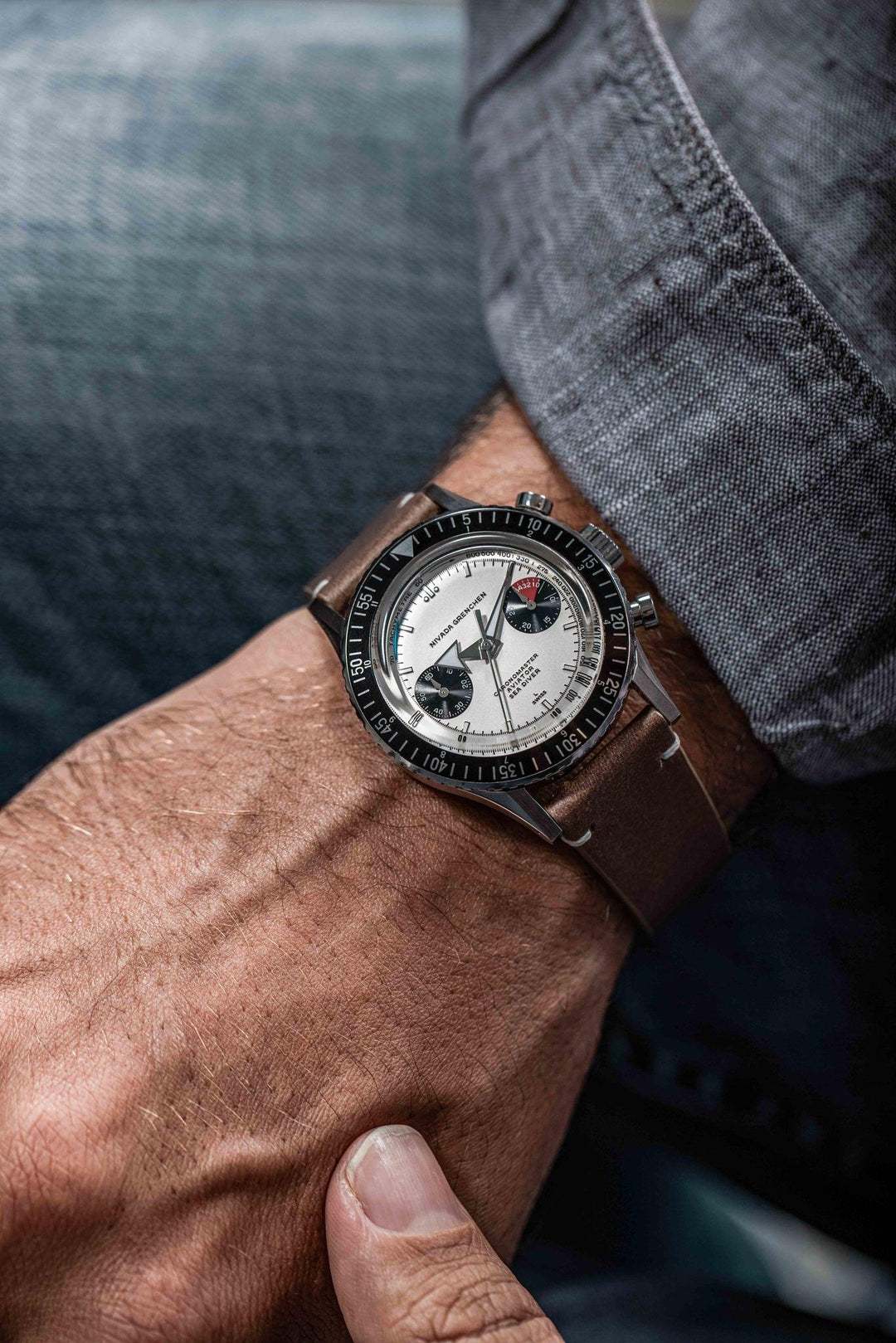 WHITE PANDA INTER.BEZEL 38mm - MANUAL – Nivada Grenchen