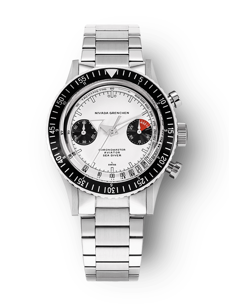 トップス LEWIN / WHITE gadidanoniem WHITE PANDA INTER.BEZEL 38mm - MANUAL – Nivada Grenchen