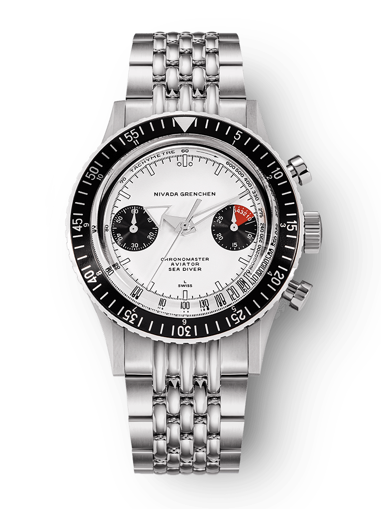 WHITE PANDA INTER.BEZEL 38mm - MANUAL – Nivada Grenchen WHITE PANDA INTER.BEZEL 38mm - MANUAL – Nivada Grenchen