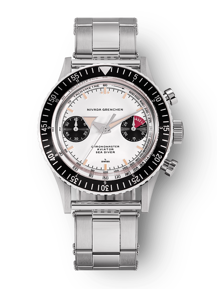 WHITE PANDA INTER.BEZEL 38mm - MANUAL – Nivada Grenchen