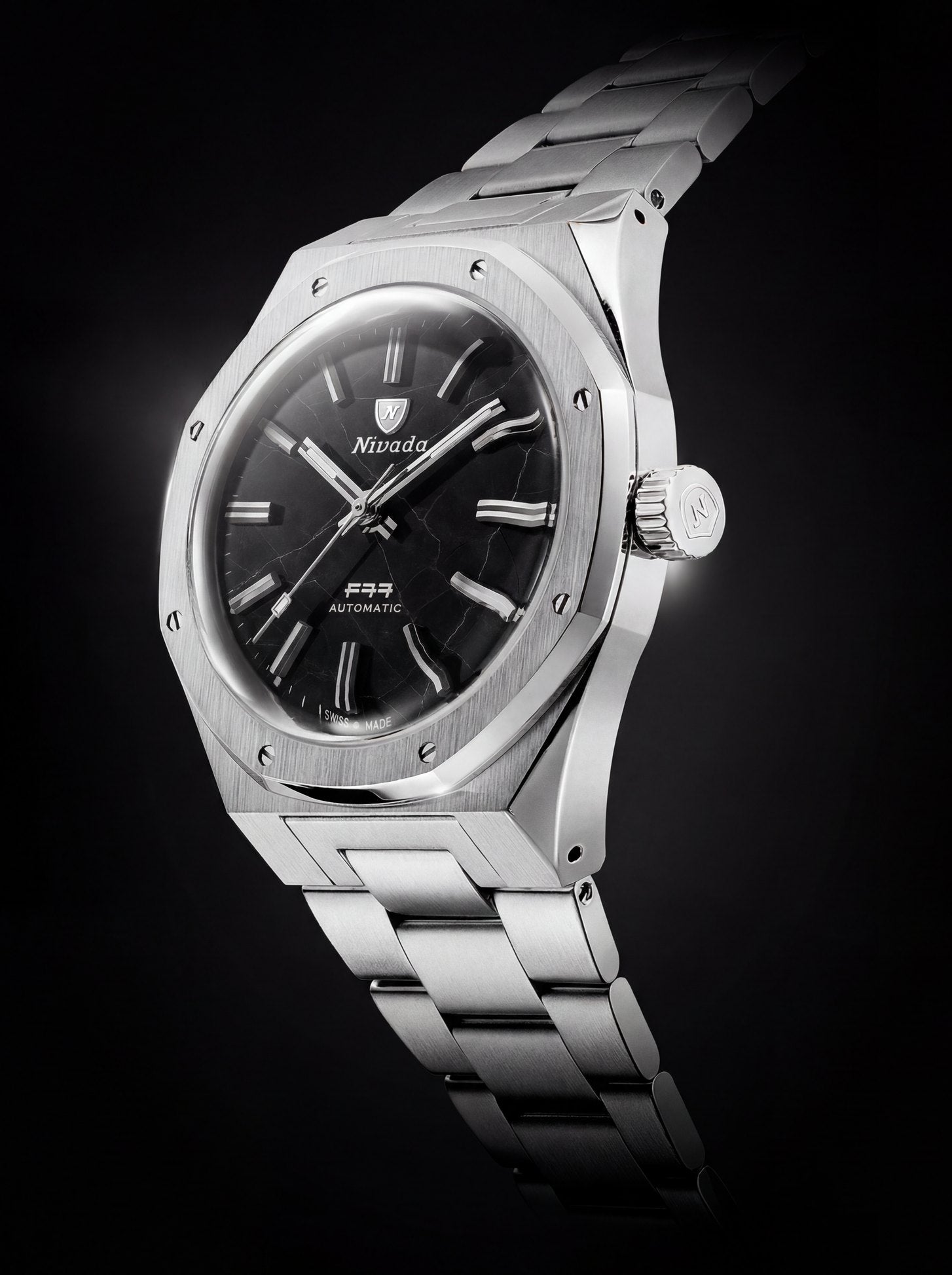 F77 MKII Black Opal three-quarter view