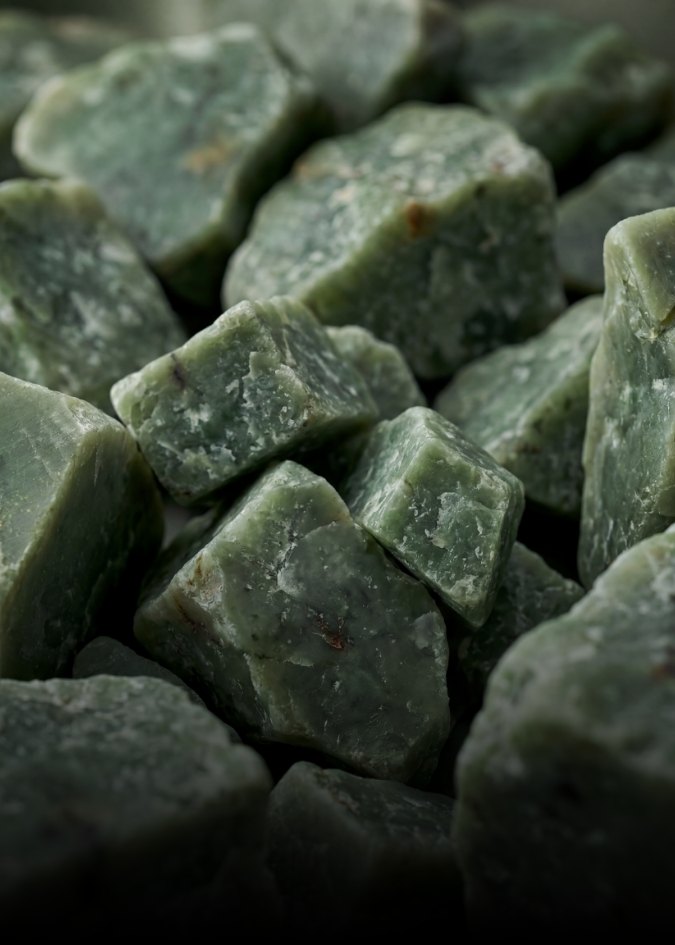 Raw jade mineral